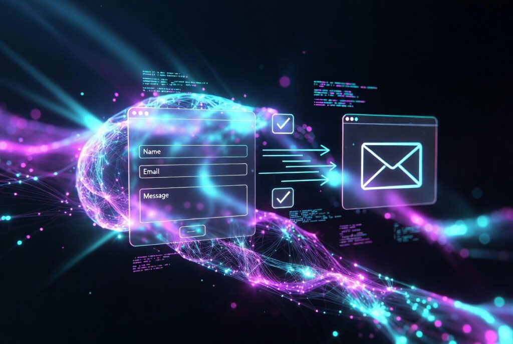 Konzept: KI antwortet auf Kontaktanfrage